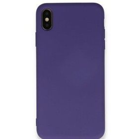 Tazador iPhone XS Nano İçi Kadife Mor Silikon Kılıf