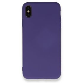 Tazador iPhone XS Nano İçi Kadife Mor Silikon Kılıf