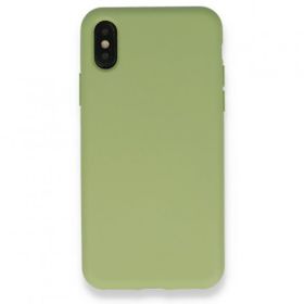 Tazador iPhone XS Nano İçi Kadife Yeşil Silikon Kılıf