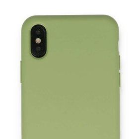 Tazador iPhone XS Nano İçi Kadife Yeşil Silikon Kılıf