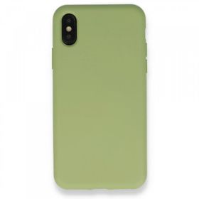 Tazador iPhone XS Nano İçi Kadife Yeşil Silikon Kılıf