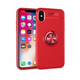 Tazador iPhone Xs Range Yüzüklü Kırmızı Silikon Kılıf