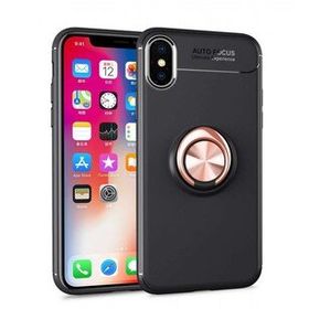 Tazador iPhone XS Range Yüzüklü Siyah-Gold Silikon Kılıf
