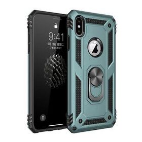 Tazador iPhone XS Sofya Yüzüklü Yeşil Silikon Kapak Kılıf