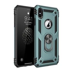 Tazador iPhone XS Sofya Yüzüklü Yeşil Silikon Kapak Kılıf
