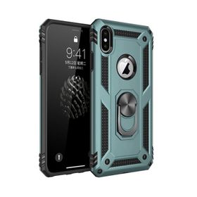 Tazador iPhone XS Sofya Yüzüklü Yeşil Silikon Kapak Kılıf