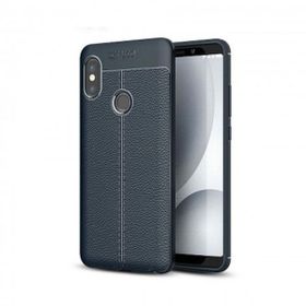 Tbkcase Xiaomi Redmi Note 6 Pro Deri Dokulu Siyah Nano Ekran Koruyucu Silikon Kılıf