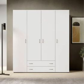 Tdesigno Ahter 160 cm 4 Kapaklı 2 Çekmeceli Gardırop