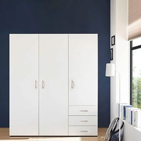 Tdesigno Akel 150 cm 3 Kapaklı 3 Çekmeceli Gardırop