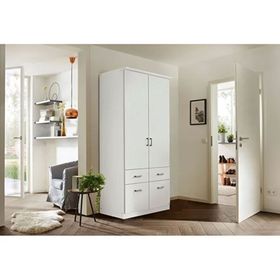 Tdesigno Aksu 90 cm 2 Kapaklı 2 Çekmeceli Gardırop