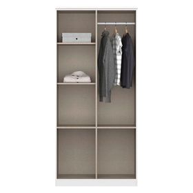 Tdesigno Aksu 90 cm 2 Kapaklı 2 Çekmeceli Gardırop