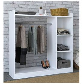 Tdesigno Ala 120 cm Beyaz Gardırop