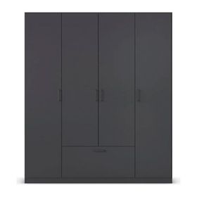 Tdesigno Alçin 180 cm 4 Kapaklı 1 Çekmeceli Gardırop