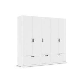 Tdesigno Alev 180 cm 4 Kapaklı 2 Çekmeceli Gardırop