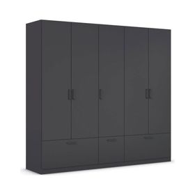 Tdesigno Alev 225 cm 5 Kapaklı 3 Çekmeceli Gardırop