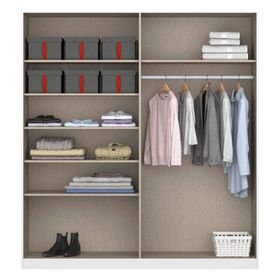 Tdesigno Almina 135 cm 3 Kapaklı Beyaz Gardırop