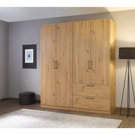 Tdesigno Araz 180 cm 4 Kapaklı 2 Çekmeceli Gardırop