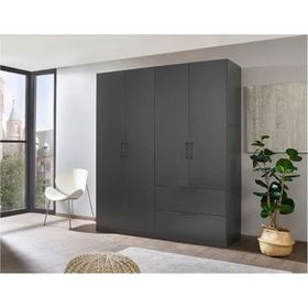 Tdesigno Araz 180 cm 4 Kapaklı 2 Çekmeceli Gardırop