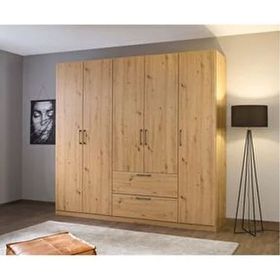 Tdesigno Araz 225 cm 5 Kapaklı 2 Çekmeceli Gardırop