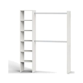 Tdesigno Efil Beyaz 140 cm Antrasit Gardırop
