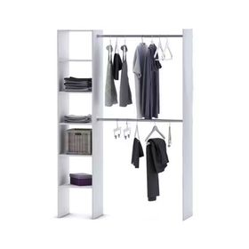 Tdesigno Efil Beyaz 140 cm Antrasit Gardırop