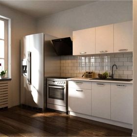 Tdesigno Eftalya 140 CM Beyaz Mutfak Dolabı