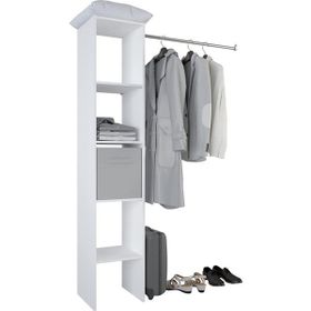 Tdesigno Eliz Beyaz 120 CM Gardırop