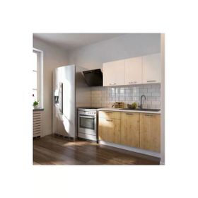 Tdesigno Feyza 140 cm Safir Meşe Beyaz Mutfak Dolabı