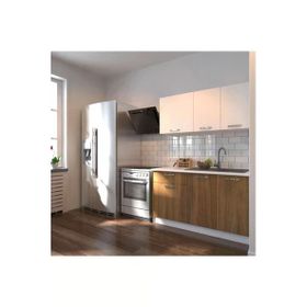 Tdesigno Imge 140 CM Ceviz Beyaz Mutfak Dolabı