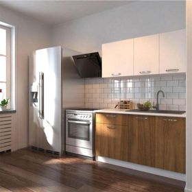 Tdesigno Imge 140 CM Ceviz Beyaz Mutfak Dolabı
