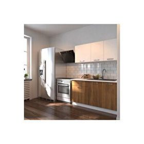 Tdesigno Imge 140 CM Ceviz Beyaz Mutfak Dolabı