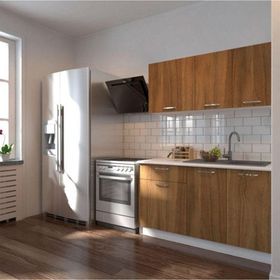 Tdesigno İnci Hazır 140 CM Ceviz Mutfak Dolabı