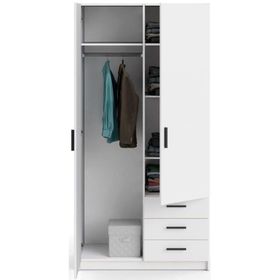 Tdesigno Mimoza 90 cm 2 Kapaklı 3 Çekmeceli Gardırop