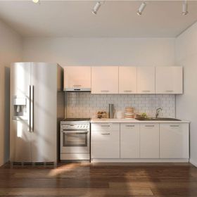 Tdesigno Nevra 260 CM Beyaz Mutfak Dolabı