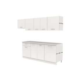 Tdesigno Nihal 260 cm Beyaz Mutfak Dolabı
