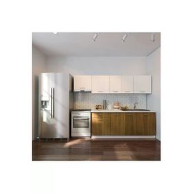 Tdesigno Oya 260 CM Ceviz Beyaz Mutfak Dolabı