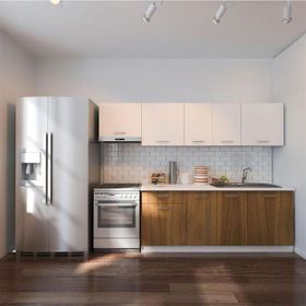 Tdesigno Oya 260 CM Ceviz Beyaz Mutfak Dolabı