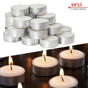 Tealight 25 Adet Kırmızı Mum