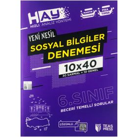 Teas Press Yayınları 6. Sınıf Sosyal Bilgiler Hay 10x40 Denemesi