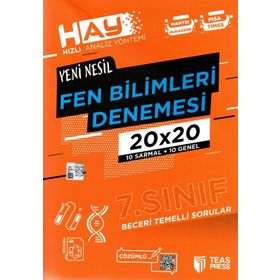 Teas Press Yayınları 7. Sınıf Fen Bilimleri Hay 20x20 Denemesi