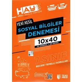 Teas Press Yayınları 7. Sınıf Sosyal Bilgiler Hay 10x40 Branş Deneme