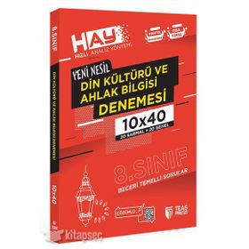 Teas Press Yayınları 8. Sınıf Din Kültürü Ve Ahlak Bilgisi Hay 10x40 Denemesi