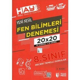 Teas Press Yayınları 8. Sınıf Fen Bilimleri Hay 20x20 Denemesi