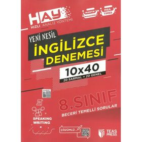 Teas Press Yayınları 8. Sınıf İngilizce Hay 10x40 Denemesi
