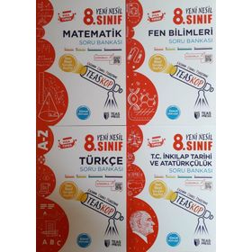 Teas Press Yayınları 8.sınıf LGS Teaskop Yeni Nesil 4'lü Soru Bankası Seti