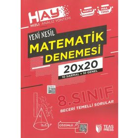 Teas Press Yayınları 8. Sınıf Matematik Hay 20x20 Denemesi