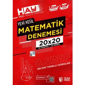 Teas Press Yayınları 8. Sınıf Matematik Hay 20x20 Denemesi