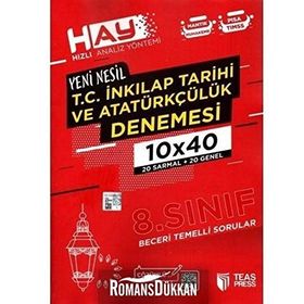 Teas Press Yayınları 8. Sınıf T. C. İnkılap Tarihi Ve Atatürkçülük Hay 10x40 Denemesi