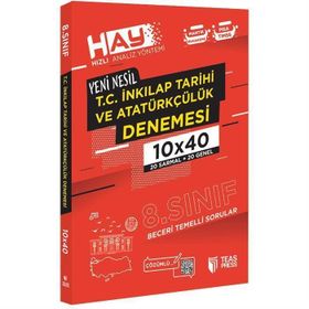 Teas Press Yayınları 8. Sınıf T. C. İnkılap Tarihi Ve Atatürkçülük Hay 10x40 Denemesi