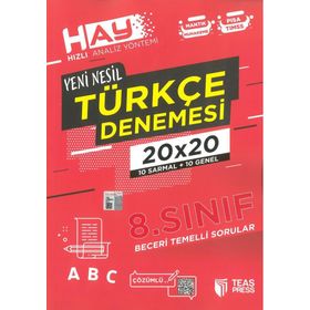 Teas Press Yayınları 8. Sınıf Türkçe Hay 20x20 Denemesi
